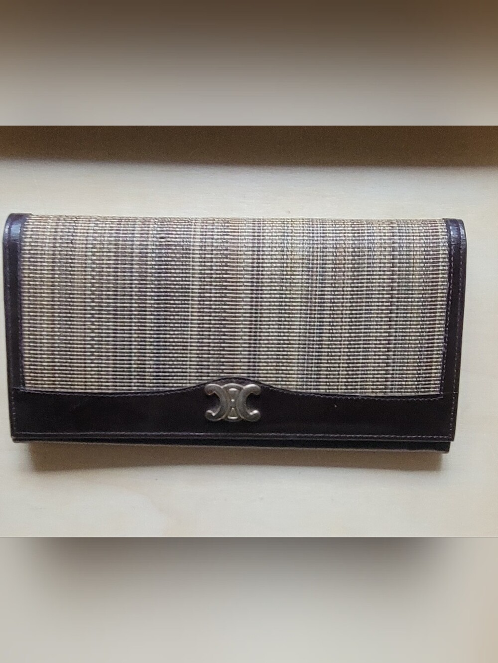 Celine Women's Vintage Bifold Clasp Long Wallet PVC Leather